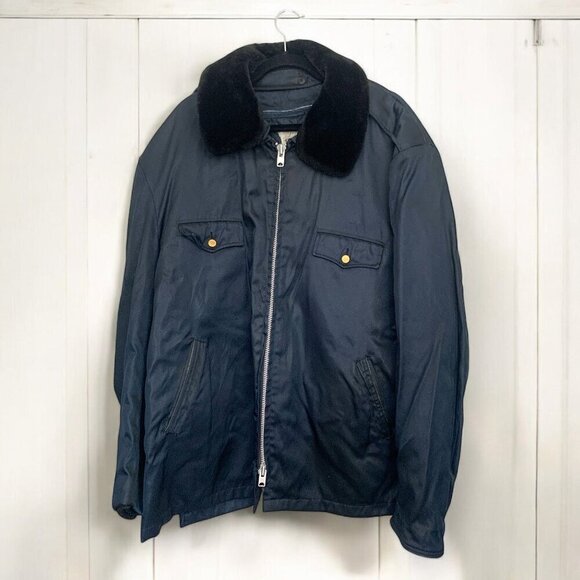 VTG 80s Men's Tufnyl by Blauer Police Security Bomber Jacket & Liner Black 56L - Picture 5 of 7